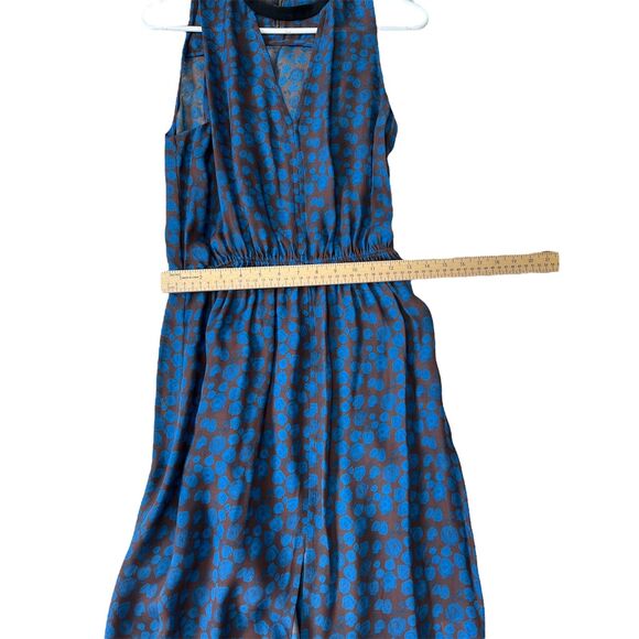 A.L.C Silk V-Neck Cinched Waist Dress Floral Sz M - Picture 3 of 7